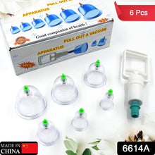 Vacuum Cupping Set 6 Pcs Kit Pull Out a Vacuum Apparatus Therapy Relax Massagers Curve Suction Pumps