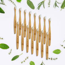 Bamboo Wooden Toothbrush Soft Toothbrush Wooden Child Bamboo Biodegradable Toothbrush, Manual Toothbrush for Adult, Kids (15 pcs set / With Round Box)