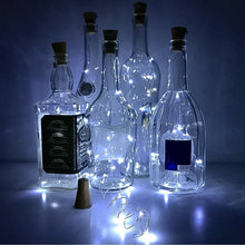 Wine Bottle Cork String Light | Multi LED / 2M Cable Length Copper Wire Battery Operated (White / 1 Pc)