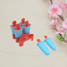 Ice Candy Maker 6 pcs Set Kulfi Maker Ice Candy Mould Clear Popsicle Mold Homemade Ice Pop Maker Reusable Easy Candy Chocobar Kulfi Mould Tray with Sticks