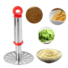 8123 Ganesh Potato/Pav Bhaji Masher with Plastic Handle, Silver & Plastic - Oval Pav Masher, Potato 1-Piece, Smasher Handle, Multicolor 