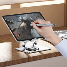 360° Rotating Tablet Stand Metal Alloy Adjustable Height Rotation Bracket, Suitable For tablet Computers for Desk Ergonomic Foldable Metal Tablet Holder/Tablets/Mobile Phones