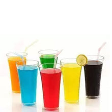 0630 Stylish look Plastic Juicy Glass, Transparent Glasses Set 300ml (6pcs) 