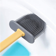 Silicone Toilet Brush/ Flexible Soft Bristle Brush with Quick Dry Holder Cleaning Brush for Toilet Accessories ( Without Box )