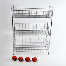 5360 Stainless Steel Fruit & Vegetable Stand Kitchen Trolley 3 TIER KITCHEN TROLLEY / Fruit Basket / Vegetable Stand for Storage / Onion potato rack for kitchen / Vegetable rack for kitchen 