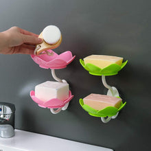 Dabble Layer Flower Self Draining Soap Dish Holder, Bathroom Shower Soap Holder Dish Storage Plate Tray for Bathroom, Kitchen, Bathtub