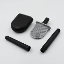 Silicone Toilet Brush with Holder Stand for Bathroom Cleaning