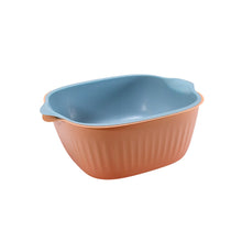 5228A  KITCHEN BOWL PLASTIC WASHING BOWL AND STRAINER DRAINER BASKET FOR HOME & KITCHEN USE 