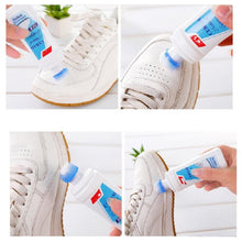 White Shoe Brightener with Removal of Dirt and Whitening Function White Shoes Cleaner with Brush Head for Dirty Shoe Polish Natural Waxes (75 ML)