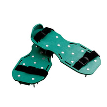 Lawn Aerator Sandals, Garden Grass Aerator Spiked Sandals Green Studded Shoes for Yard Patio Garden Excavation