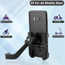 Full Metal Body Bike & Scooty 360 Degree Rotating Mobile Holder Stand for Bicycle, Motorcycle, Scooty for Maps and GPS Navigation Fits All Smartphones (1 Pc)