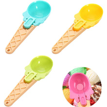 Ice Cream Spoons 2pcs Plastic Water Melon Scoopers with Trigger Dipper and Adults for Summer Party Ice Cream Scoop, Food Serving Spoon Kitchen Tools Ice Cream Digging Spoon Household Spoons Cupcake Spoons Aps Fruit Ball Player (2 Pc)