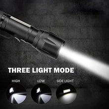 7528  Mini Search Rechargeable LED Long Range Flashlight Emergency Light Torch 