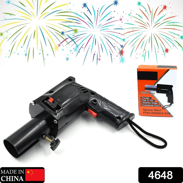 PYRO PARTY METAL GUN HAND HELD GUN TOY FOR PARTIES FUNCTIONS EVENTS AND ALL KIND OF CELEBRATIONS, PLASTIC GUN, (PYROS NOT INCLUDED)