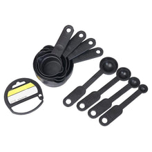 106 Plastic Measuring Cups and Spoons (8 Pcs, Black) TRENDKART