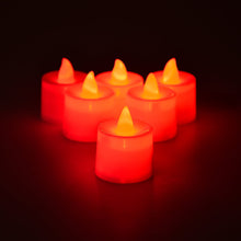 6633 Red Flameless LED Tealights, Smokeless Plastic Decorative Candles - Led Tea Light Candle For Home Decoration (Pack Of 24) 