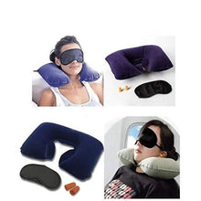 505 -3-in-1 Air Travel Kit with Pillow, Ear Buds & Eye Mask TRENDKART WITH BZ LOGO