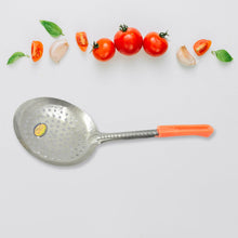 Colander Spoon, Non Slip Hand Polished Thickened Hot Pot Spoon for Kitchen for Restaurant, Stainless Steel Cooking Colander Skimmer Slotted Spoon Kitchen Strainer Ladle with Long Handle for Kitchen Cooking Baking (35 Cm)