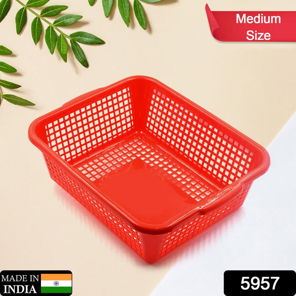 Plastic Kitchen Medium Size Vegetables and Fruits Washing Basket Dish Rack Multipurpose Organizers