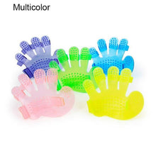 Rubber Pet Cleaning Massaging Grooming Glove Brush