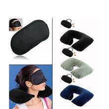 505 -3-in-1 Air Travel Kit with Pillow, Ear Buds & Eye Mask TRENDKART WITH BZ LOGO