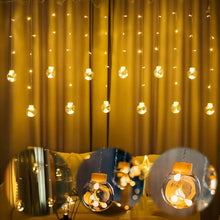 12  Wish Balls Window Curtain String Lights with 8 Flashing Modes Decoration for Home Decoration, Diwali & Wedding LED Christmas Light Indoor and Outdoor Light ,Festival Decoration (Plastic, Warm White)