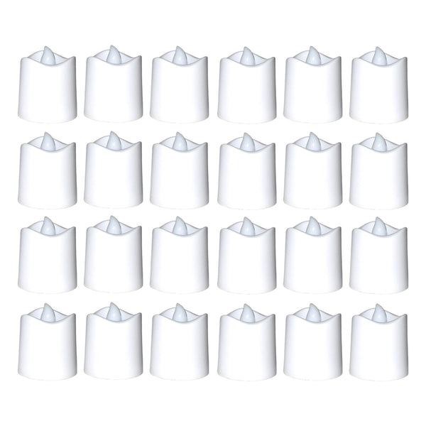 7221 Festival Decorative - LED Tealight Candles (White, 24 Pcs) 