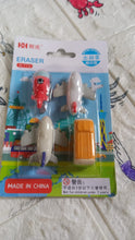 Vehicle Pattern Eraser School Stationery Use Eraser (4 Pc Set)