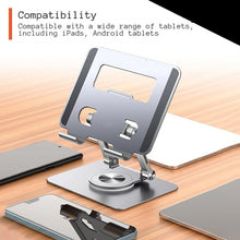 Aluminum Alloy 360°Rotating Bracket, Adjustable Laptop Stand, Portable Foldable Ergonomic Laptop Support