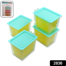 Fridge Storage Containers with Handle Plastic Storage Container for Kitchen(4 Pcs Set)