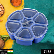 7185 Unique Design Multipurpose Masala / Spice Box Container Spice Box For Kitchen , Masala Container , ( Plastic 7 Section ) 